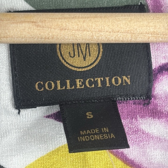 NWT JM Collection Womens White Purple Floral 3/4 Sleeve Pullover Blouse S SMALL - Picture 2 of 14